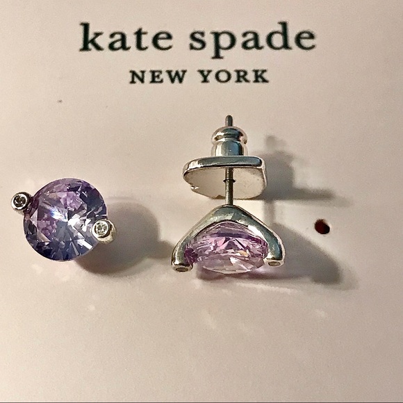 Kate Spade Duo Prong Light Amethyst Stud Earrings - Picture 3 of 12